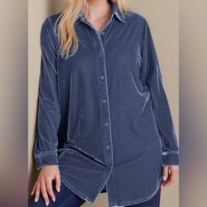 Velvet Boyfriend Tunic Shirt